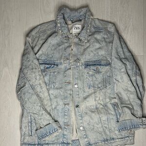 Zara Faded Blue Denim Jacket